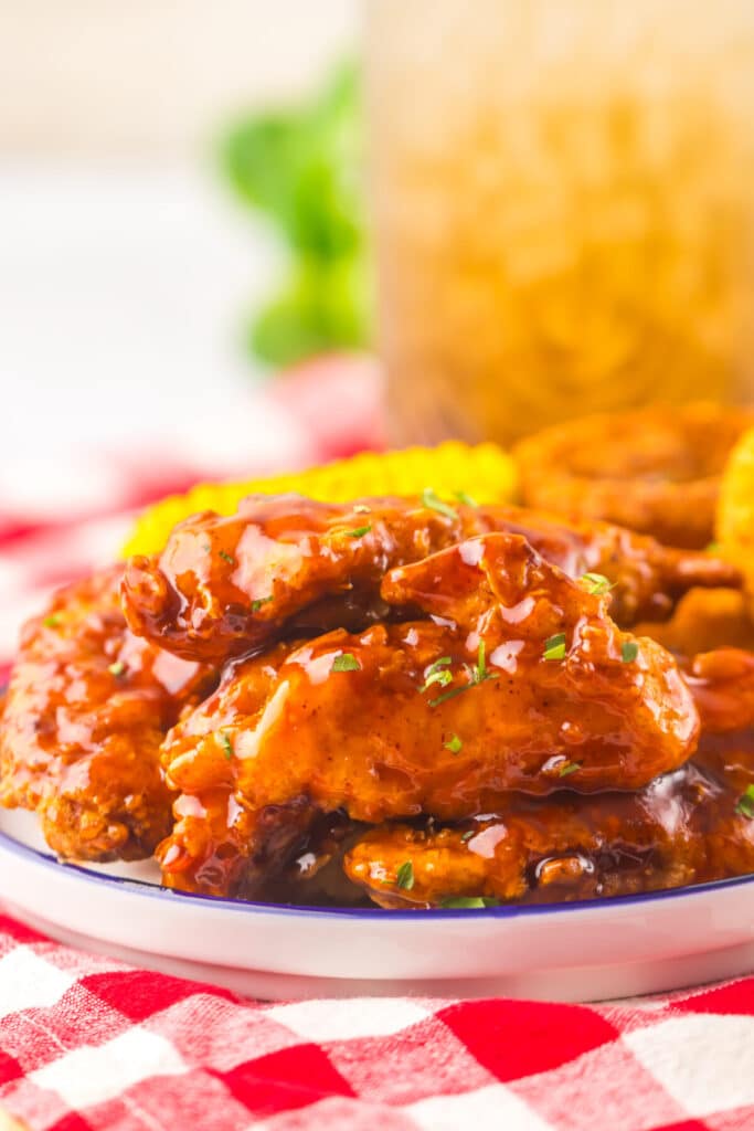 Copycat Chilis Honey Chipotle Crispers plated