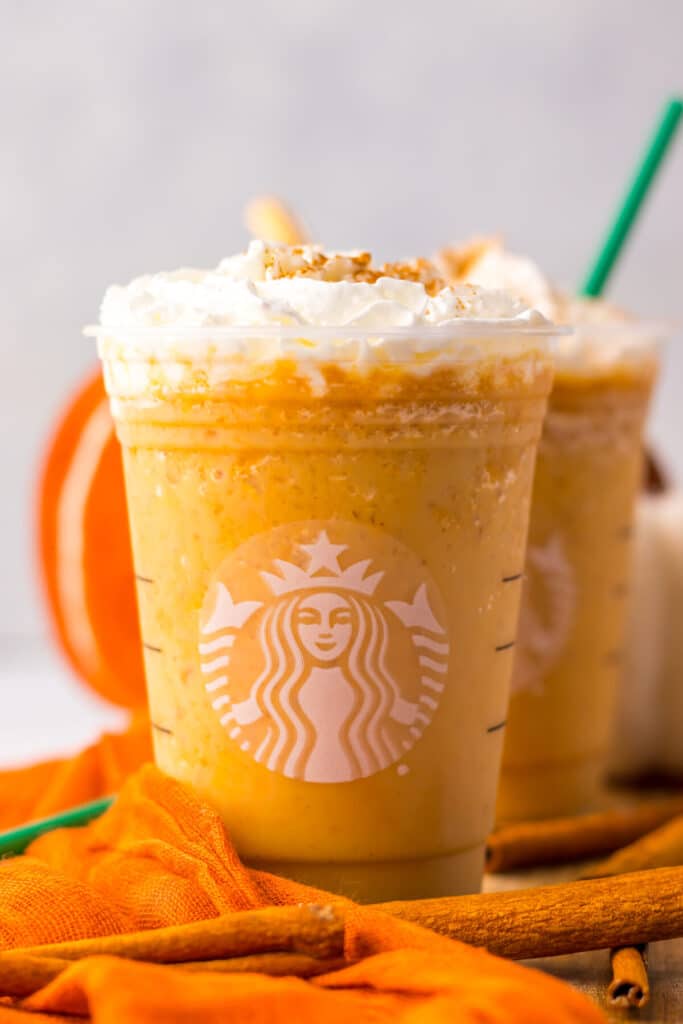 Copycat Starbucks Pumpkin Spice Frappuccino in cup