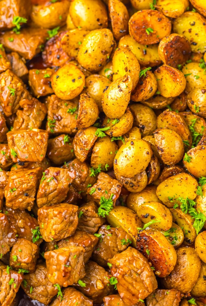 Honey Chipotle Steak and Potatoes closeup