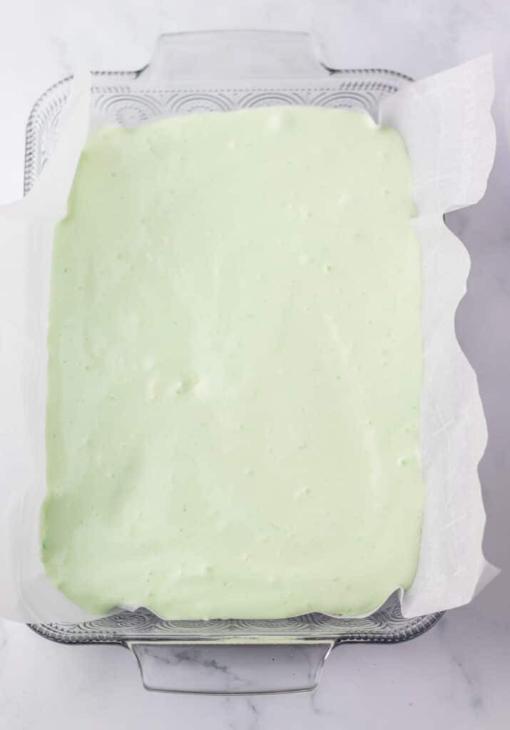 No Bake Rainbow Sherbet Bars layer