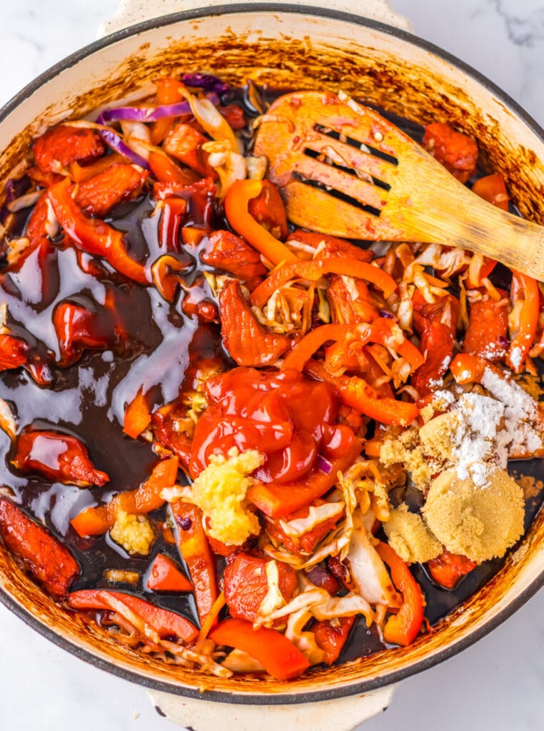 The Best Pork Lo Mein cooking