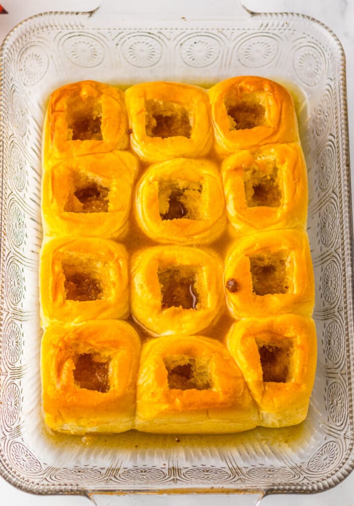 Pumpkin Danish Hawaiian Rolls ready to be filled