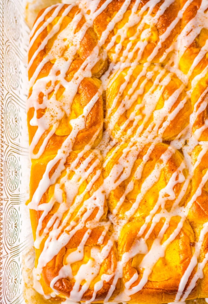 Pumpkin Danish Hawaiian Rolls baked