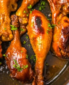 Slow Cooker Dr Pepper BBQ Drumsticks in slow cooker