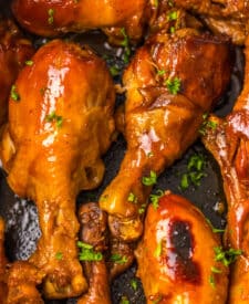 Slow Cooker Dr Pepper BBQ Drumsticks in slow cooker