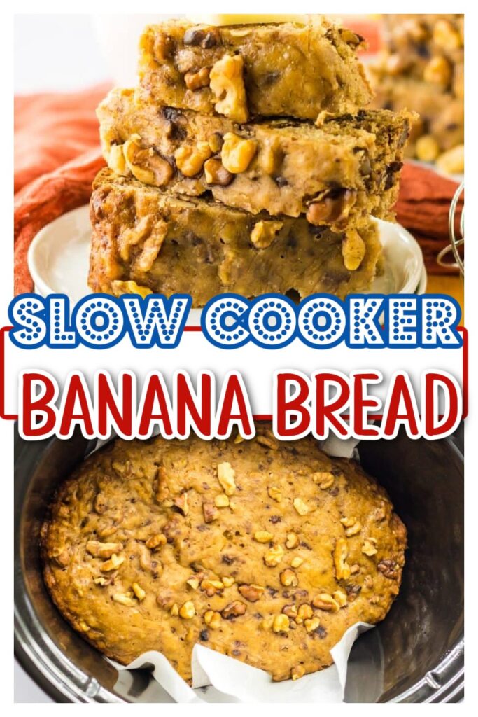 slow cooker banana bread pin