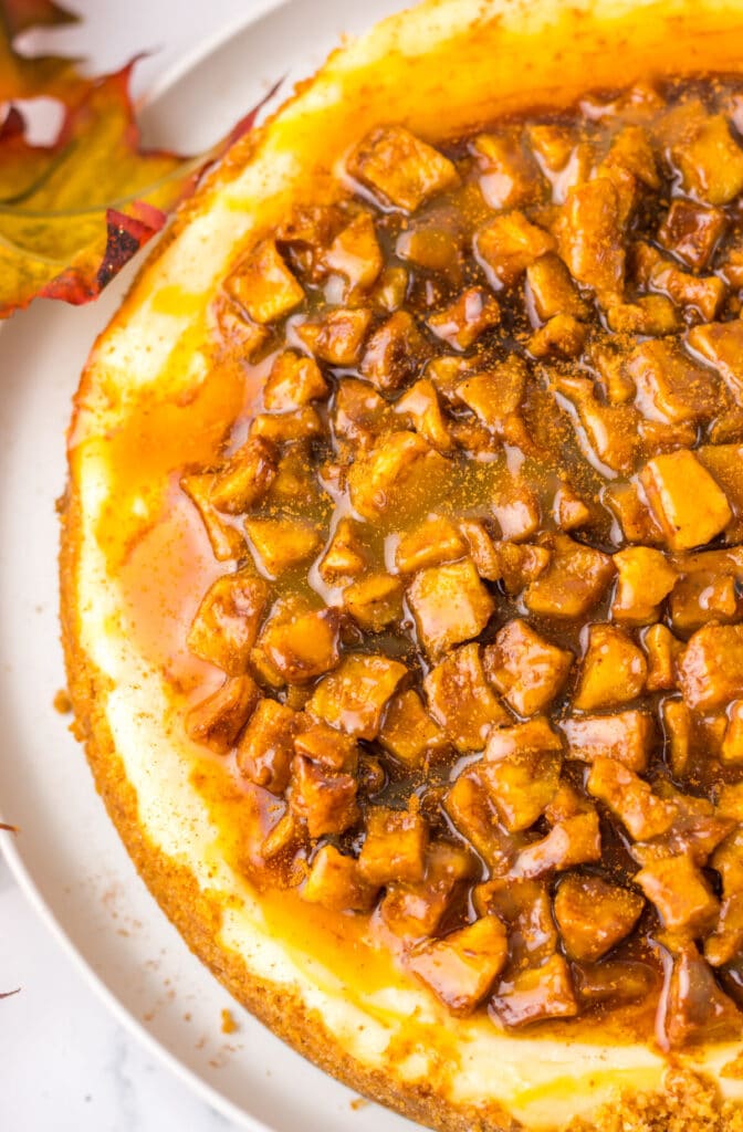 Caramel Apple Cheesecake finished