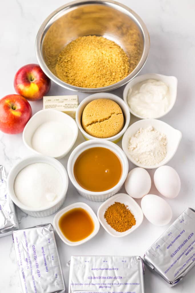 Caramel Apple Cheesecake ingredients