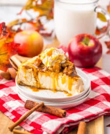 Caramel Apple Cheesecake plated