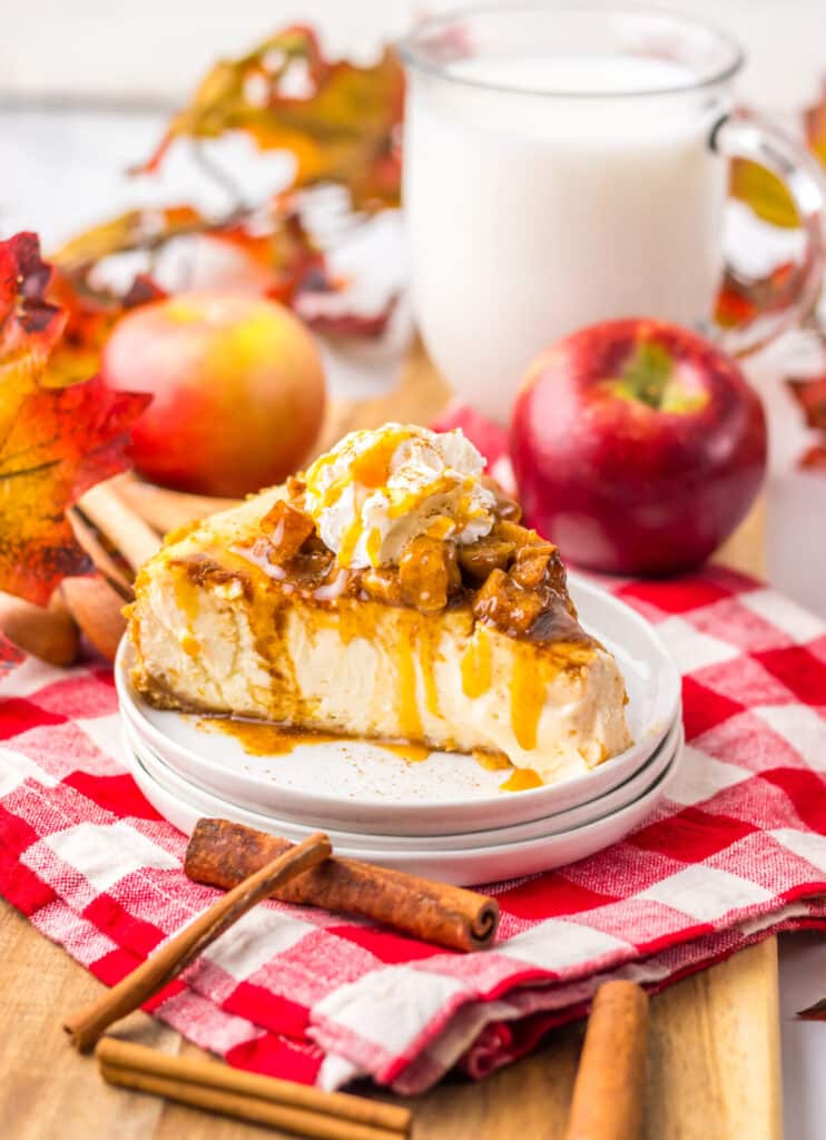 Caramel Apple Cheesecake plated