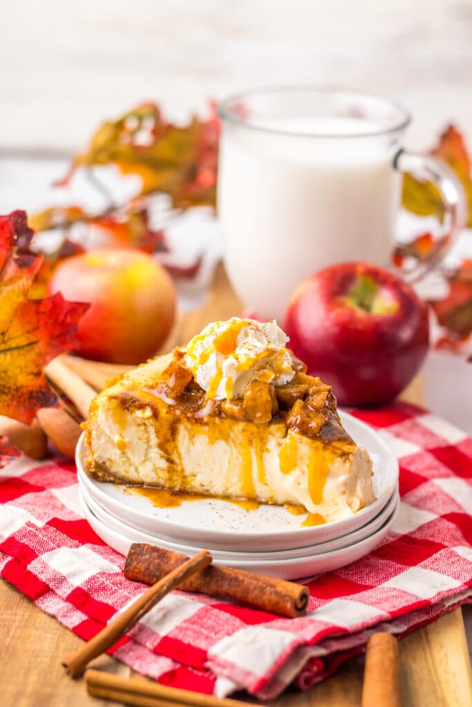 Caramel Apple Cheesecake plated