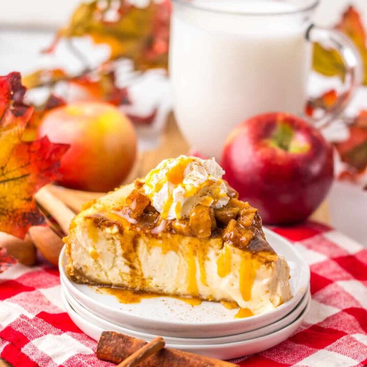 Caramel Apple Cheesecake plated
