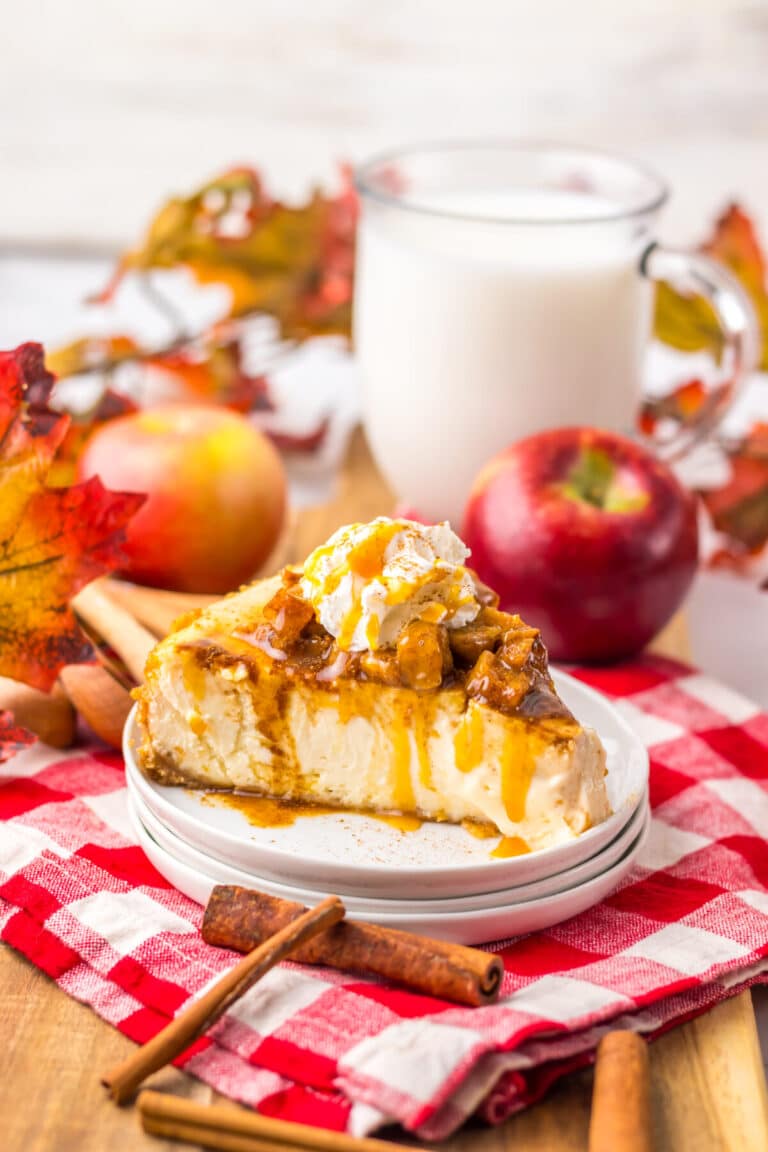 Caramel Apple Cheesecake plated