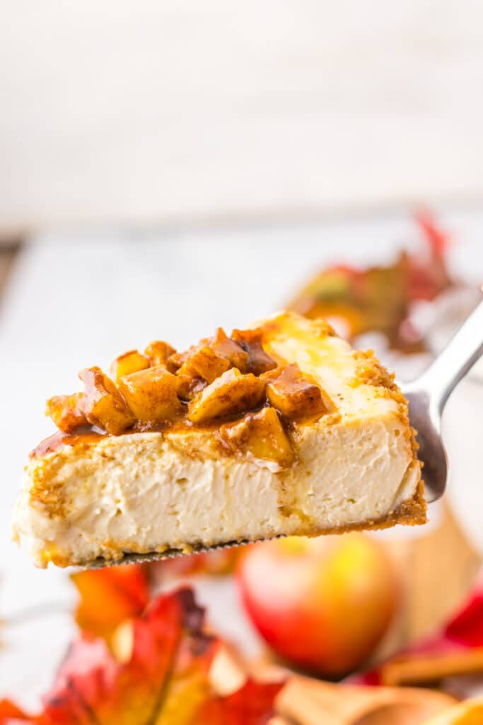 Caramel Apple Cheesecake plated