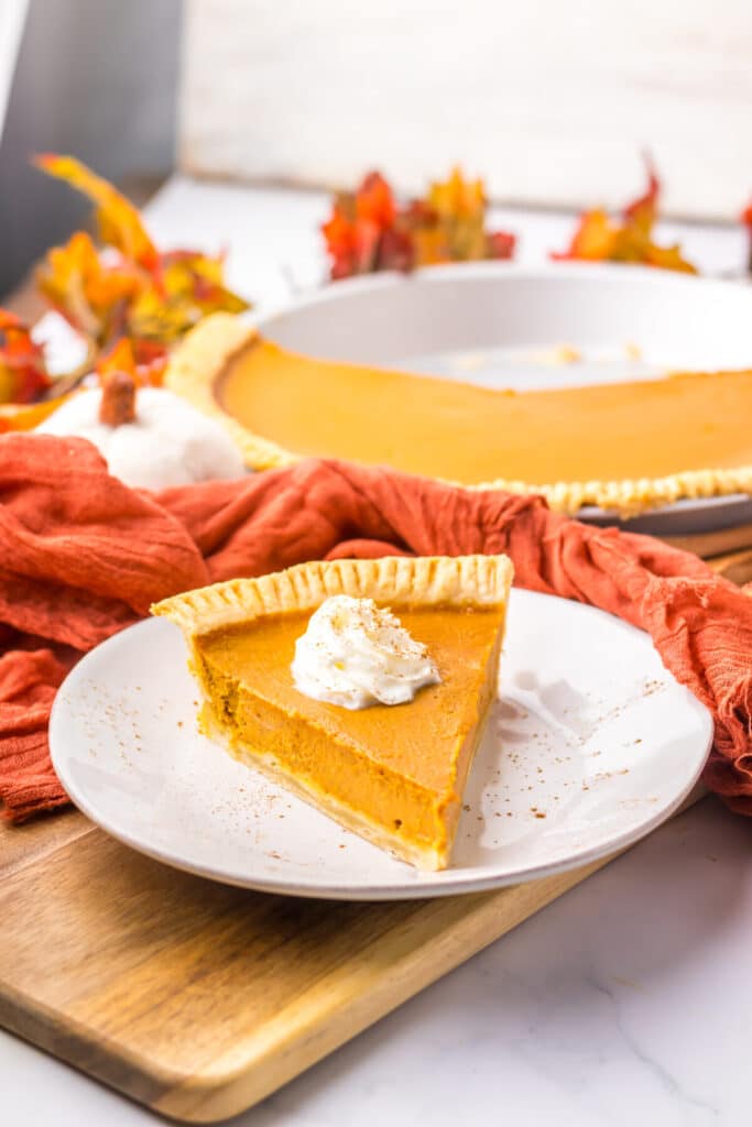 Copycat Costco Pumpkin Pie plated