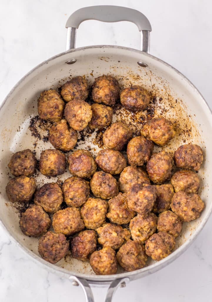 Copycat Ikea Swedish Meatballs in pan