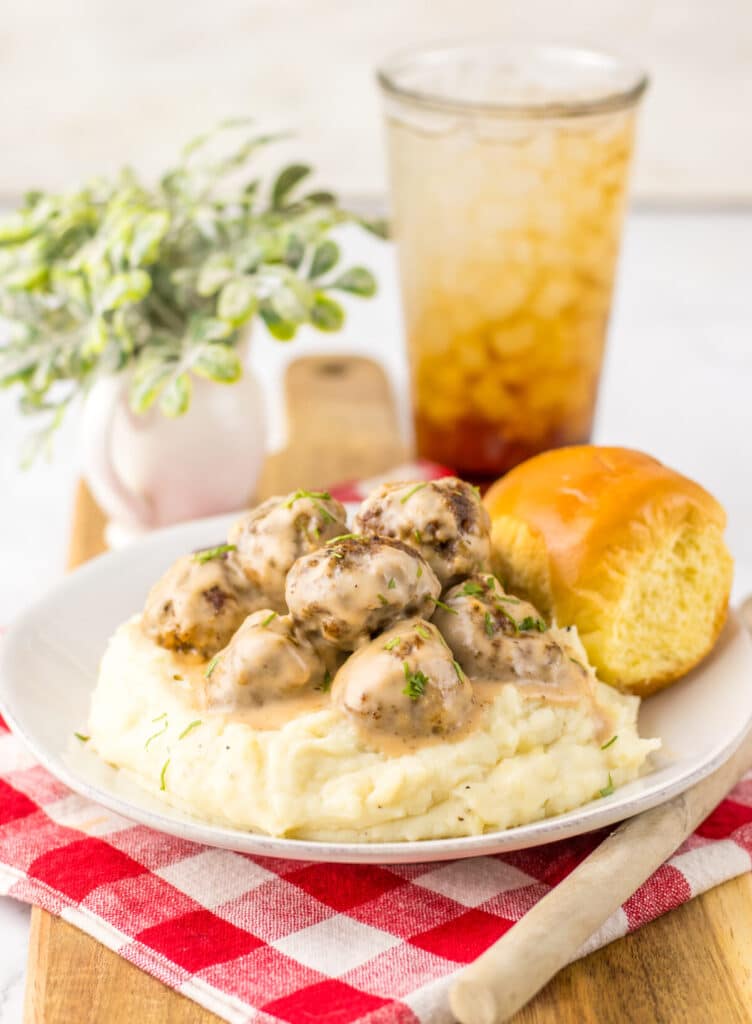 Copycat Ikea Swedish Meatballs plated