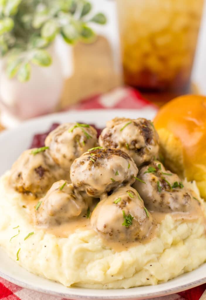 Copycat Ikea Swedish Meatballs plated