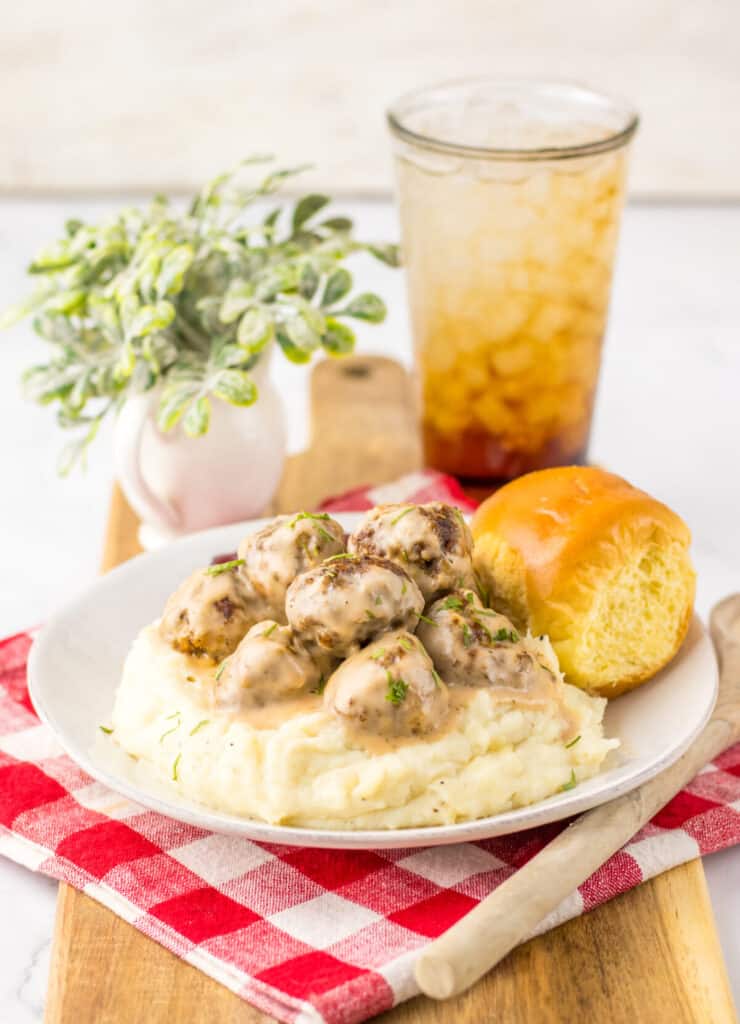 Copycat Ikea Swedish Meatballs plated