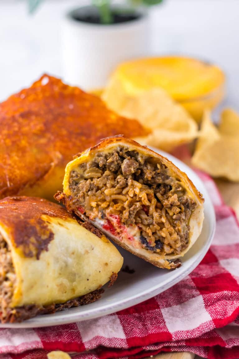 Copycat Taco Bell Grilled Cheese Burritos plated