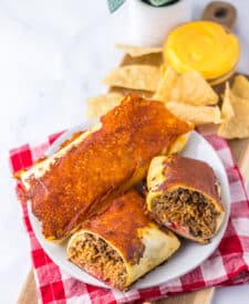 Copycat Taco Bell Grilled Cheese Burritos plated