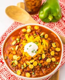 Slow Cooker Wendys Chili plated