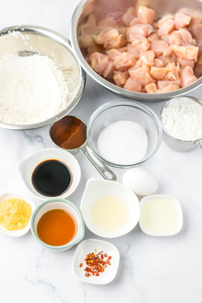 Copycat Panda Express Honey Sesame Chicken ingredients