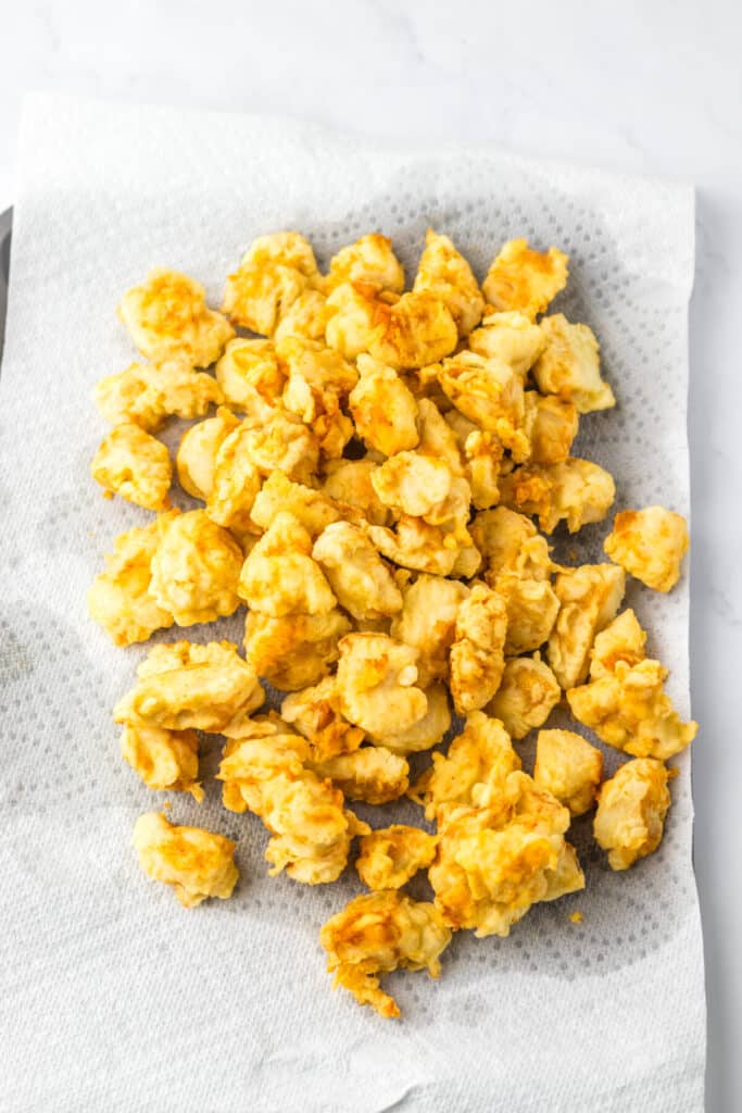 Copycat Panda Express Honey Sesame Chicken fried