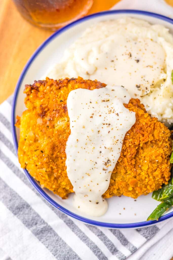 Cracker Barrel Chicken Fried Steak plated