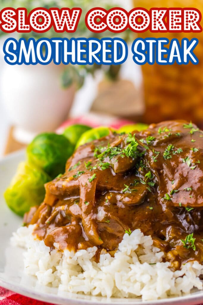 Slow Cooker Smothered Steak graphic