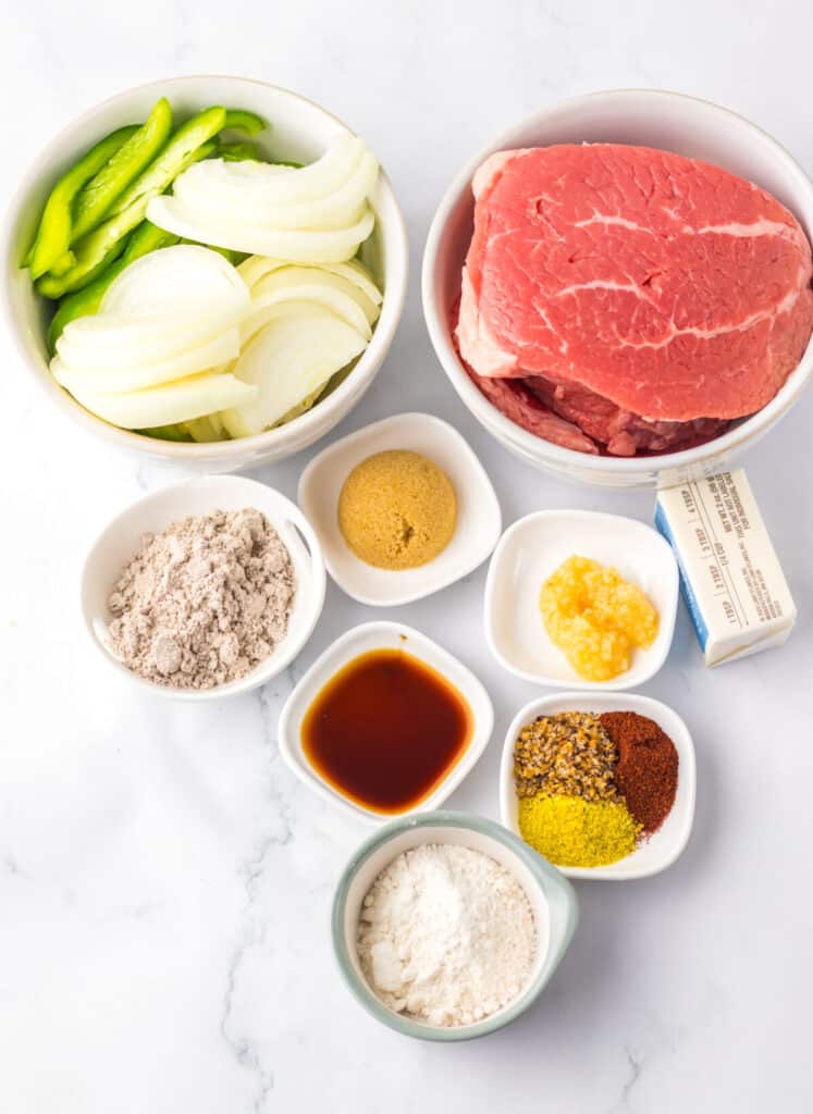 Slow Cooker Smothered Steak ingredients