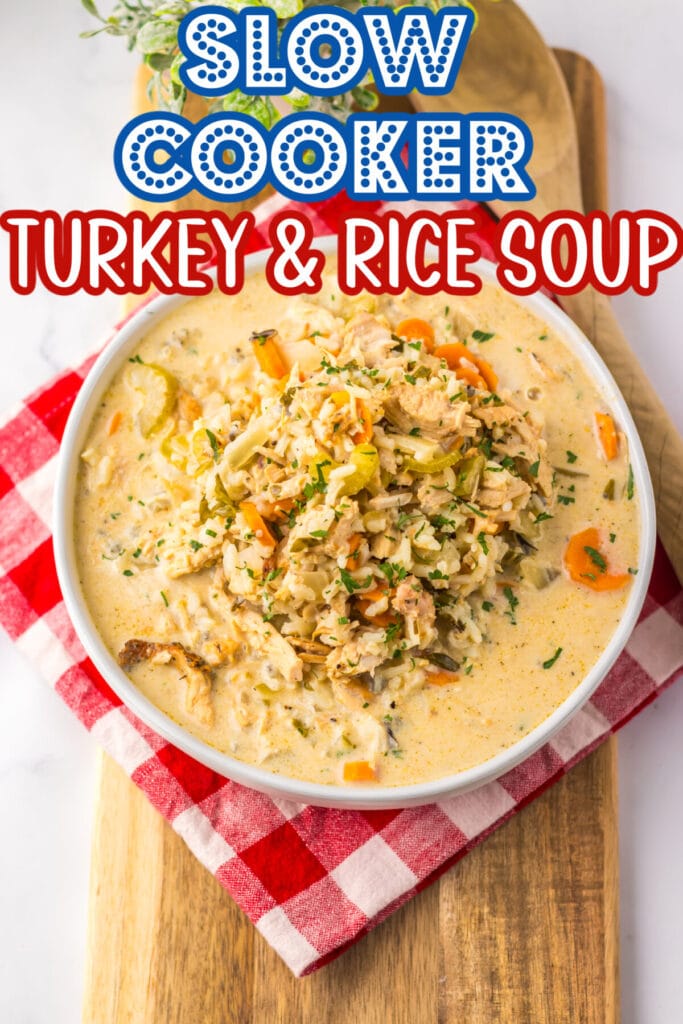 Slow Cooker Turkey and Rice Soup graphic
