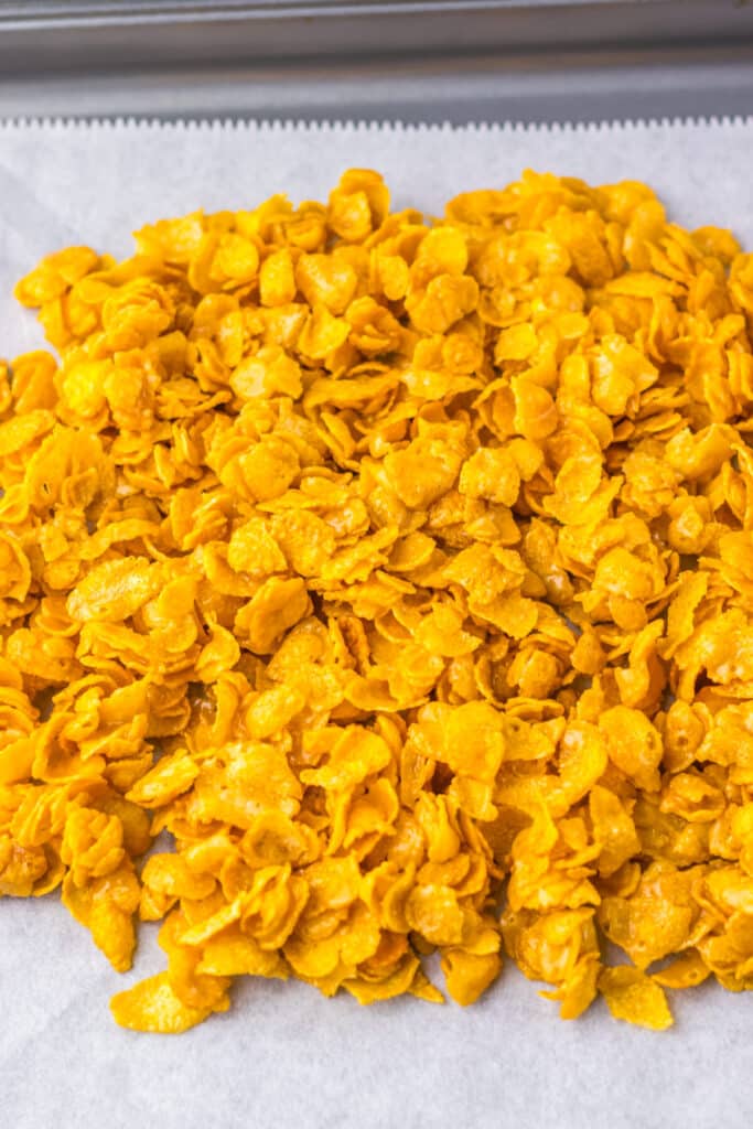 Christmas Cornflake Brittle ready to bake