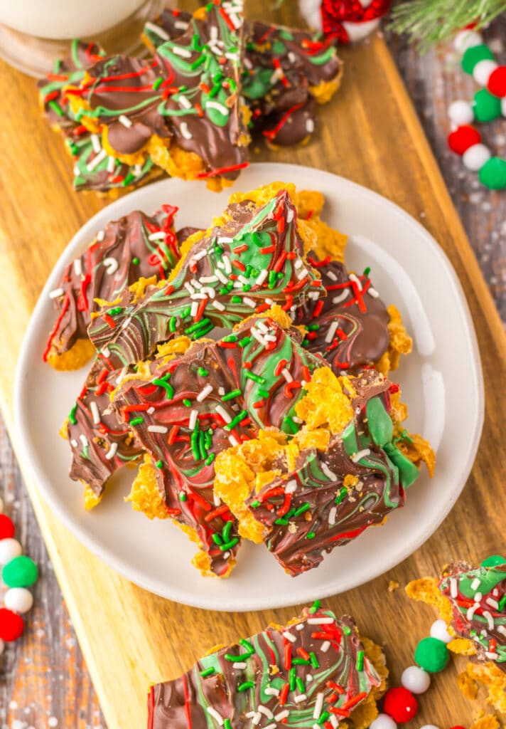 Christmas Cornflake Brittle plated