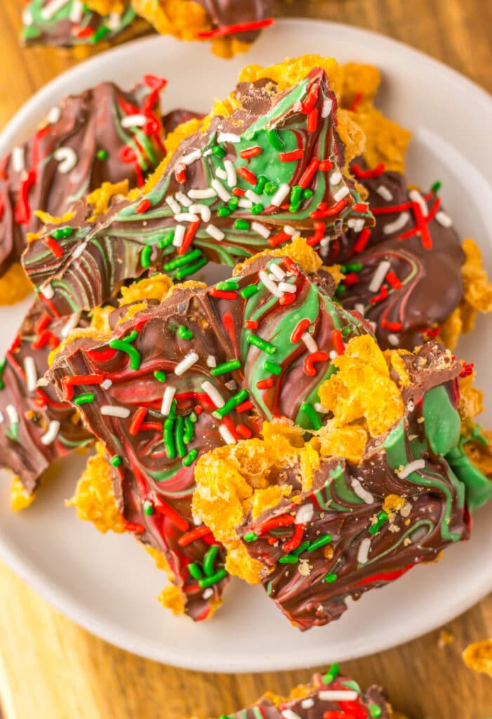 Christmas Cornflake Brittle plated