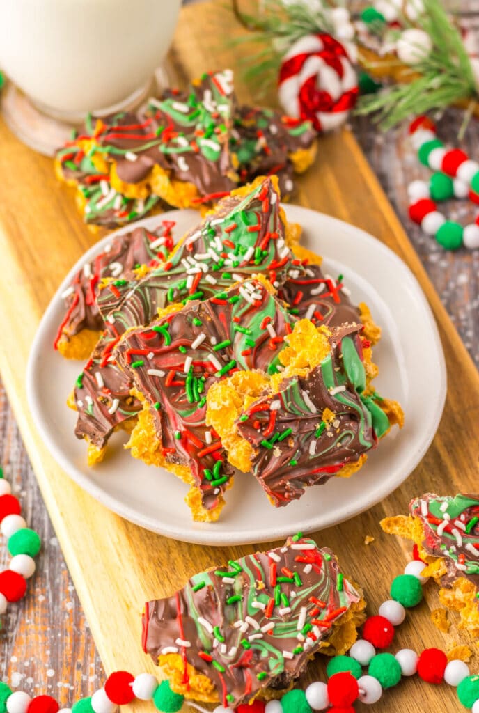 Christmas Cornflake Brittle plated