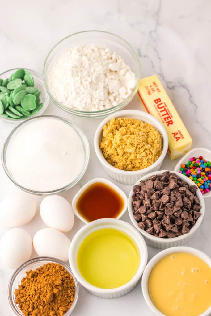 Cosmic Brownie Christmas Trees ingredients