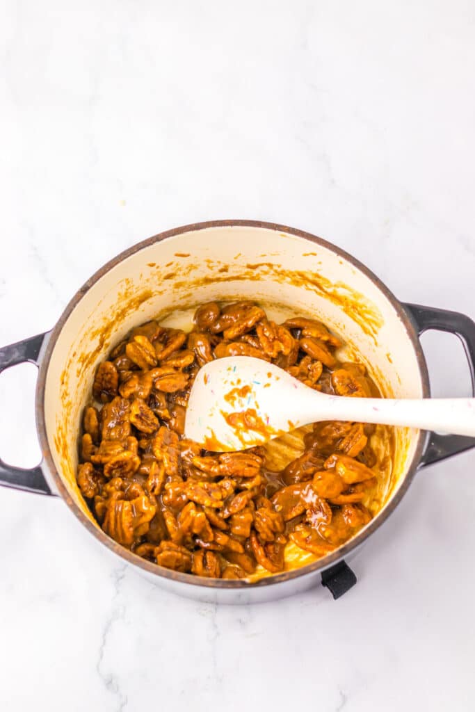 Pecan Pie Cheesecake pecan topping