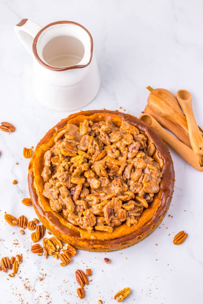 Pecan Pie Cheesecake completed