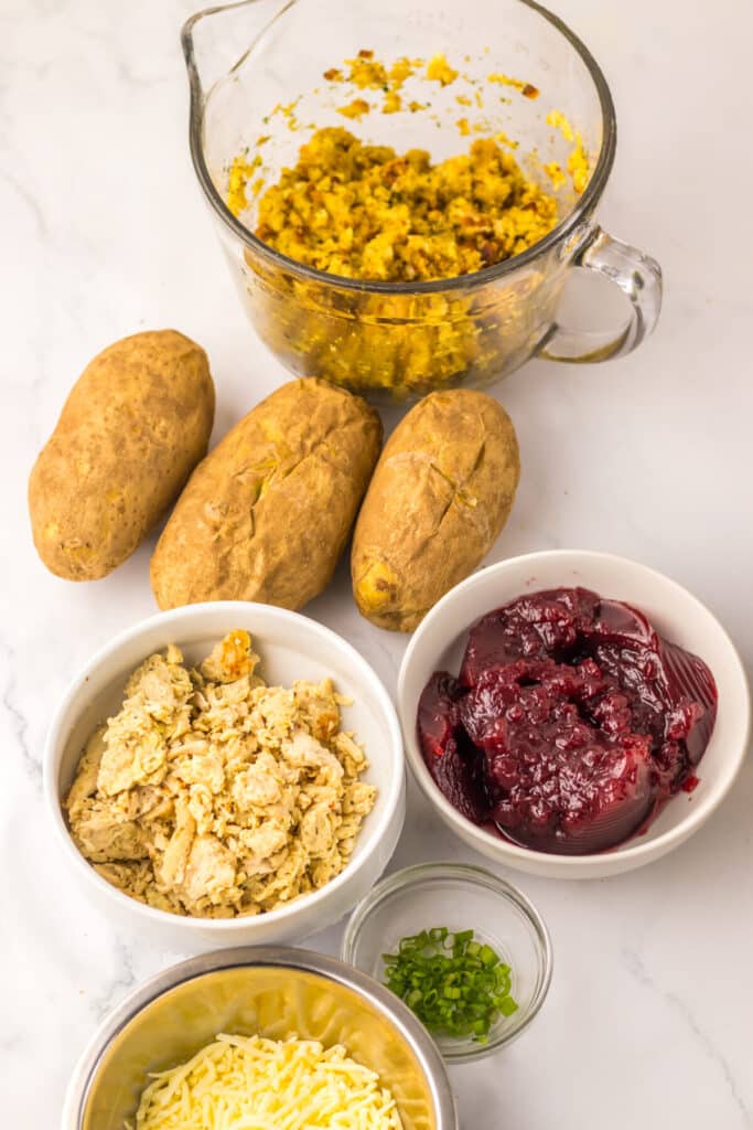 Thanksgiving Stuffed Potato Skins ingredients