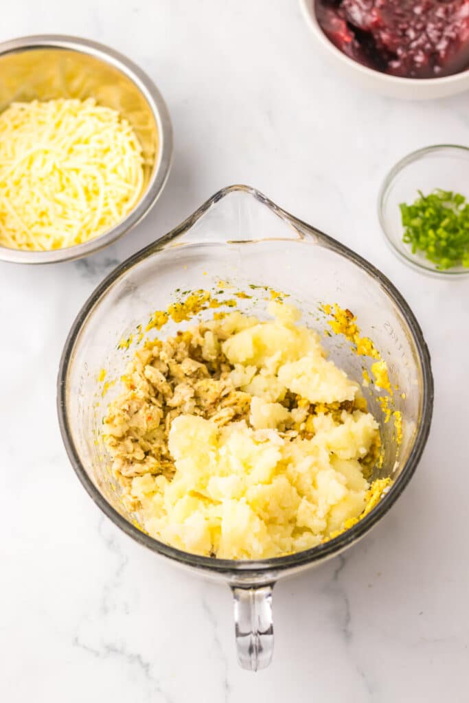 Thanksgiving Stuffed Potato Skins filling