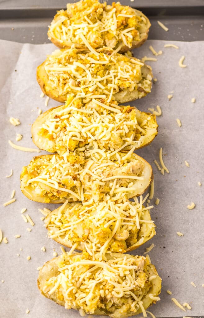 Thanksgiving Stuffed Potato Skins stuffed