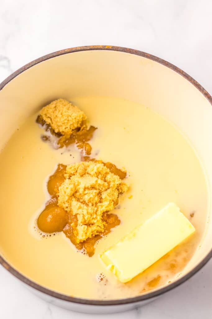 Christmas Pecan Pralines cooking