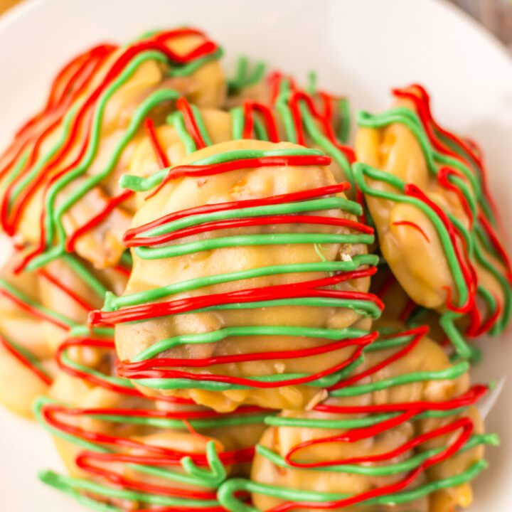 Christmas Pecan Pralines plated
