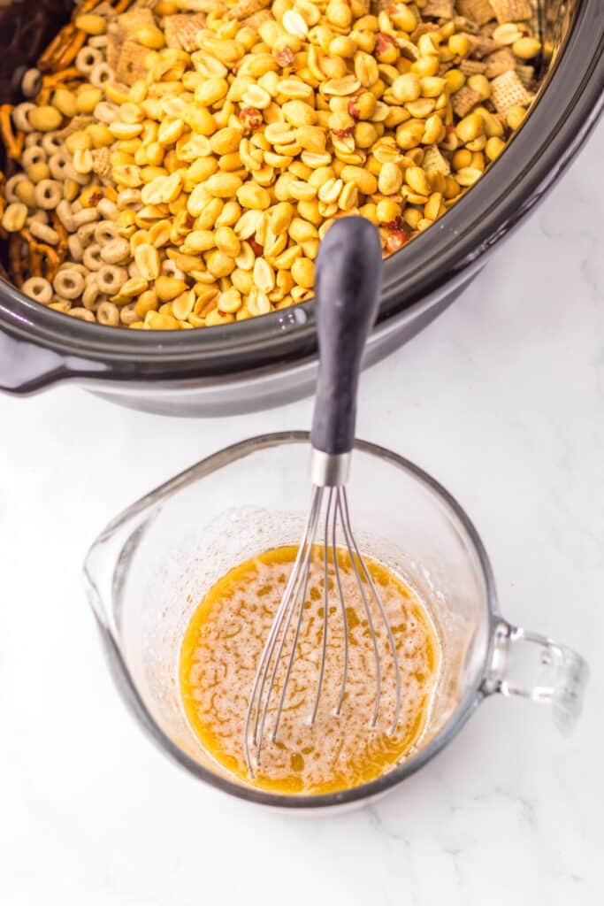 Slow Cooker Christmas Chex Mix ingredients