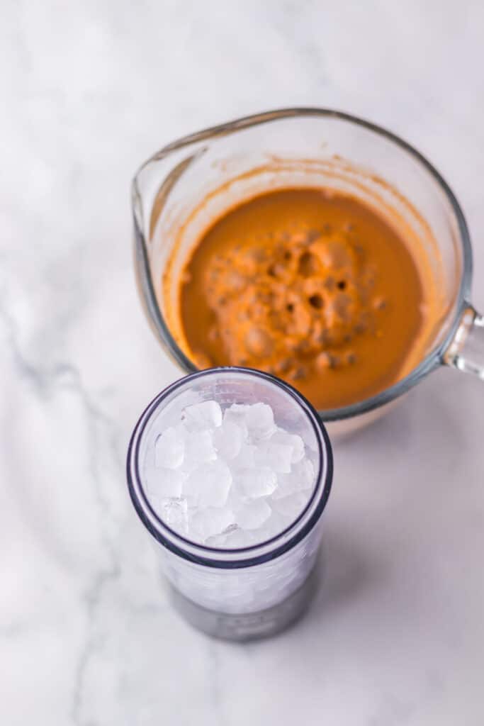 Starbucks Peppermint Mocha Frappe ice