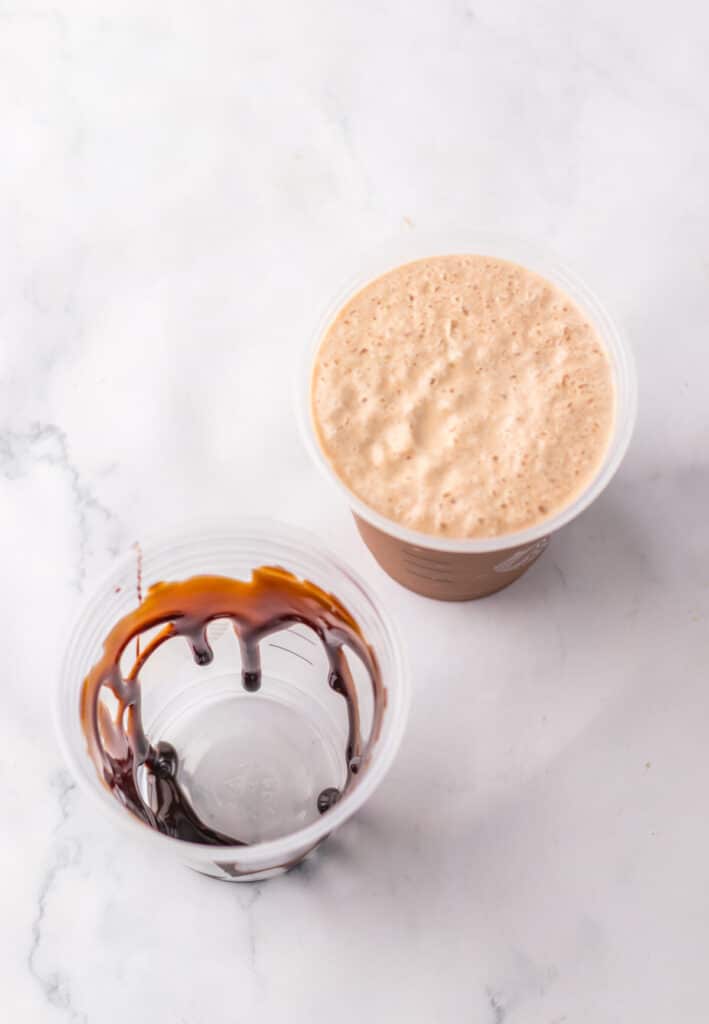 Starbucks Peppermint Mocha Frappe in cup