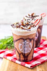 Starbucks Peppermint Mocha Frappe completed