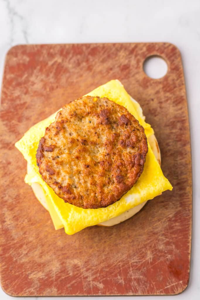 Copycat Mcdonalds's McGriddles assembled