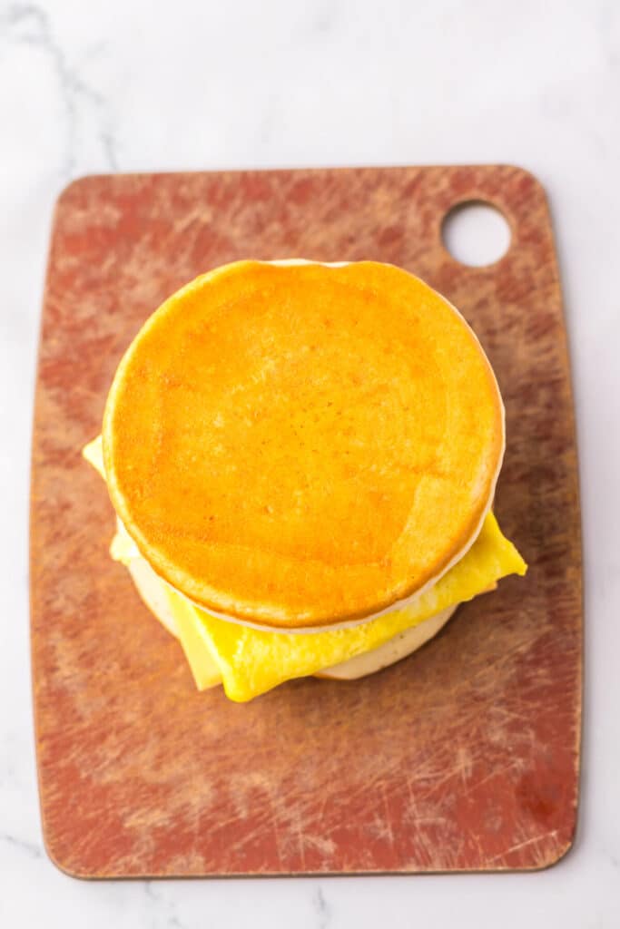 Copycat Mcdonalds's McGriddles assembled